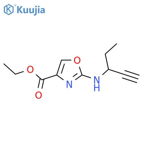 ethyl 2-(pent-1-yn-3-yl)amino-1,3-oxazole-4-carboxylate structure