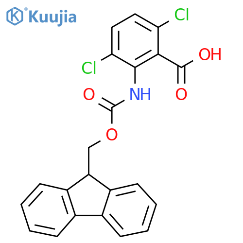 3,6-dichloro-2-({[(9H-fluoren-9-yl)methoxy]carbonyl}amino)benzoic acid structure
