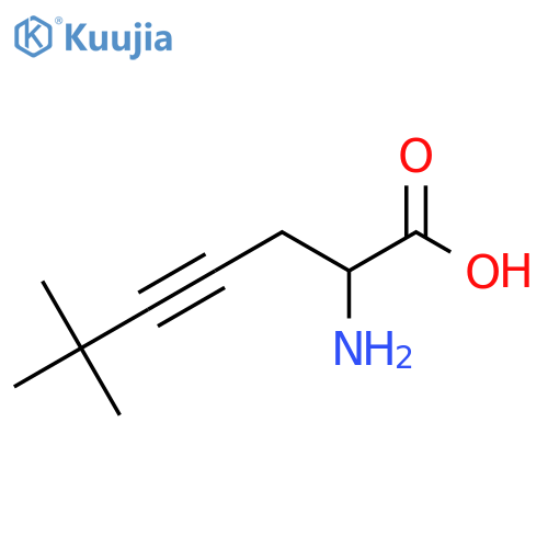2-Amino-6,6-dimethylhept-4-ynoic acid structure
