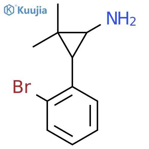 3-(2-bromophenyl)-2,2-dimethylcyclopropan-1-amine structure