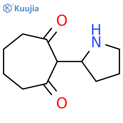2-(Pyrrolidin-2-yl)cycloheptane-1,3-dione structure