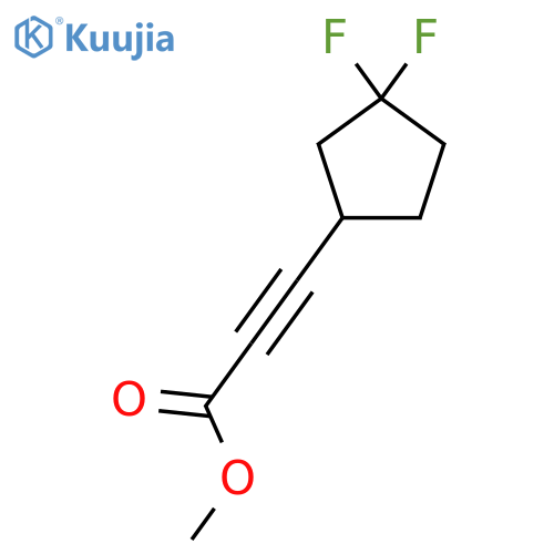 Methyl 3-(3,3-difluorocyclopentyl)prop-2-ynoate structure