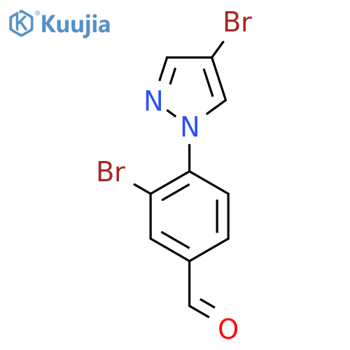 3-Bromo-4-(4-bromo-1H-pyrazol-1-yl)benzaldehyde structure