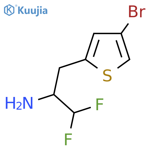 3-(4-bromothiophen-2-yl)-1,1-difluoropropan-2-amine structure