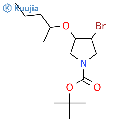 tert-butyl 3-bromo-4-(pentan-2-yloxy)pyrrolidine-1-carboxylate structure