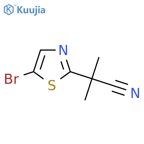 2-(5-bromo-1,3-thiazol-2-yl)-2-methylpropanenitrile structure