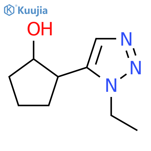 2-(1-Ethyl-1H-1,2,3-triazol-5-yl)cyclopentan-1-ol structure