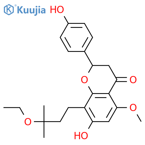 4',5,7-Trihydroxy-8-prenylflavanone; (±)-form, 2'',3''-Dihydro, 3''-ethoxy, 5-Me ether structure