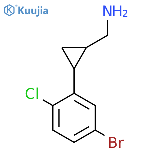2-(5-bromo-2-chlorophenyl)cyclopropylmethanamine structure