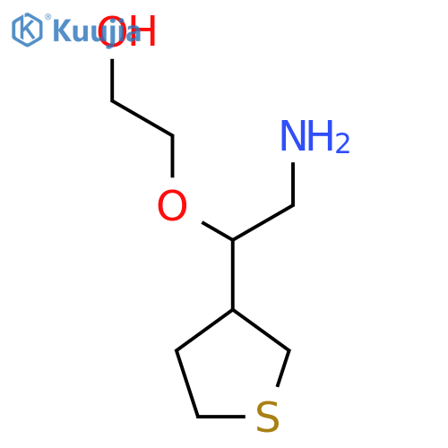 2-2-amino-1-(thiolan-3-yl)ethoxyethan-1-ol structure