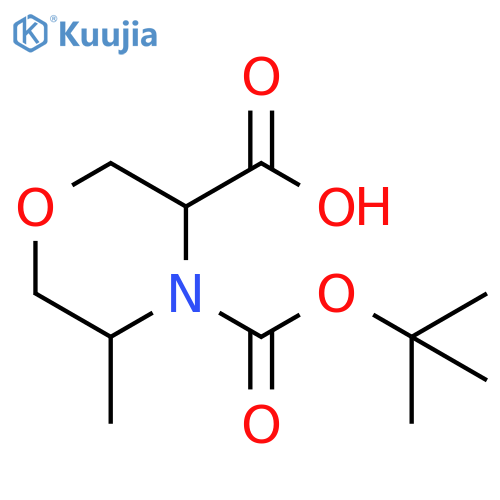 5-Methyl-morpholine-3,4-dicarboxylic acid 4-tert-butyl ester structure