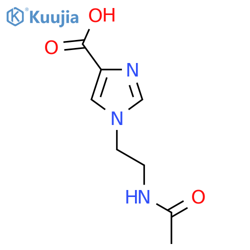 1-(2-acetamidoethyl)-1H-imidazole-4-carboxylic acid structure