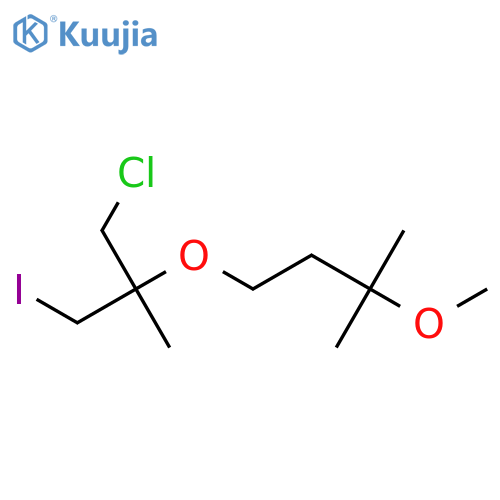 1-(1-chloro-3-iodo-2-methylpropan-2-yl)oxy-3-methoxy-3-methylbutane structure