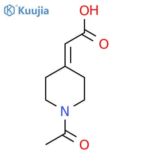 2-(1-Acetylpiperidin-4-ylidene)acetic acid structure