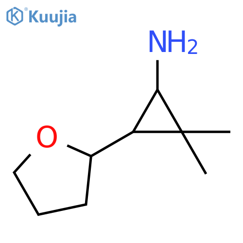 2,2-dimethyl-3-(oxolan-2-yl)cyclopropan-1-amine structure