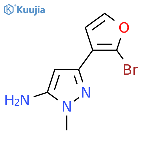 3-(2-Bromofuran-3-yl)-1-methyl-1H-pyrazol-5-amine structure