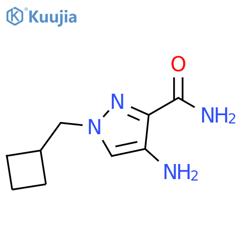4-amino-1-(cyclobutylmethyl)-1H-pyrazole-3-carboxamide structure