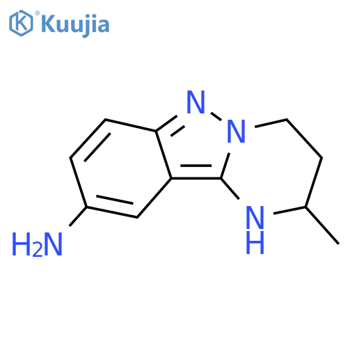 2-methyl-1H,2H,3H,4H-pyrimido1,2-bindazol-9-amine structure