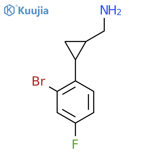 2-(2-bromo-4-fluorophenyl)cyclopropylmethanamine structure