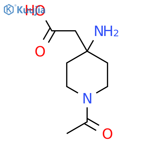 2-(1-Acetyl-4-aminopiperidin-4-yl)acetic acid structure