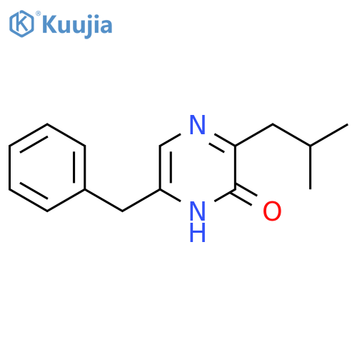 3-(2-methylpropyl)-6-(phenylmethyl)-2(1H)-pyrazinone structure