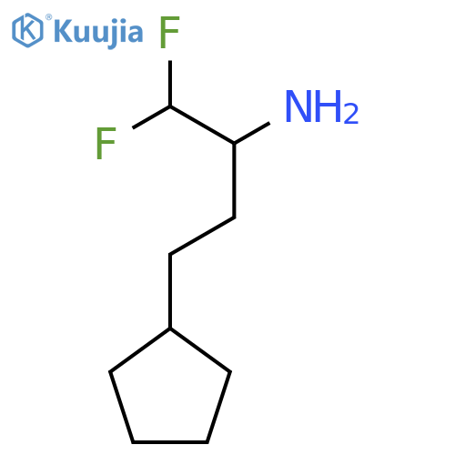 4-cyclopentyl-1,1-difluorobutan-2-amine structure