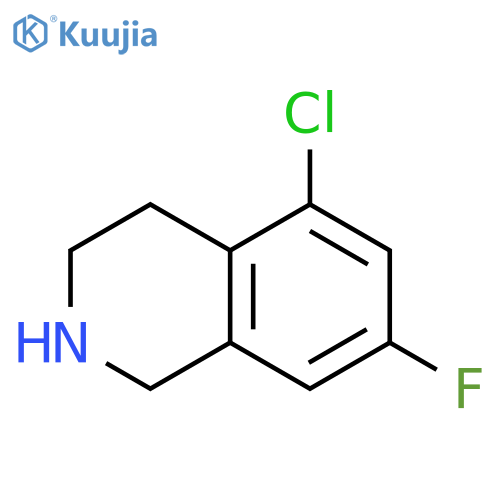 5-chloro-7-fluoro-1,2,3,4-tetrahydroisoquinoline structure