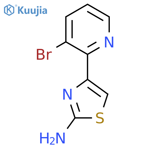 4-(3-bromopyridin-2-yl)-1,3-thiazol-2-amine structure