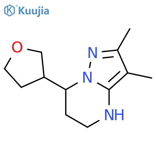 2,3-dimethyl-7-(oxolan-3-yl)-4H,5H,6H,7H-pyrazolo1,5-apyrimidine structure