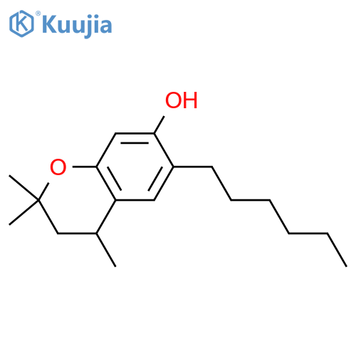 2H-1-Benzopyran-7-ol, 6-hexyl-3,4-dihydro-2,2,4-trimethyl- structure