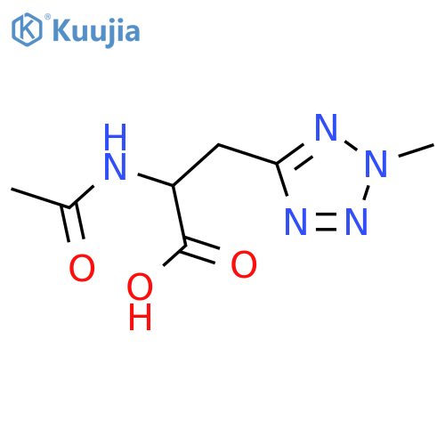 2-acetamido-3-(2-methyl-2H-1,2,3,4-tetrazol-5-yl)propanoic acid structure