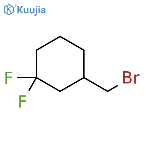 Cyclohexane, 3-(bromomethyl)-1,1-difluoro- structure
