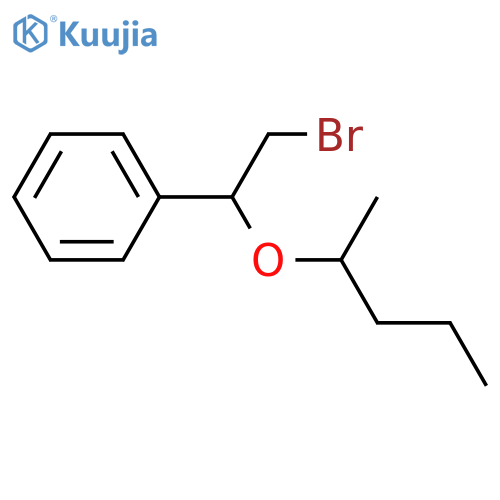 2-bromo-1-(pentan-2-yloxy)ethylbenzene structure