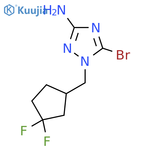 5-bromo-1-[(3,3-difluorocyclopentyl)methyl]-1H-1,2,4-triazol-3-amine structure