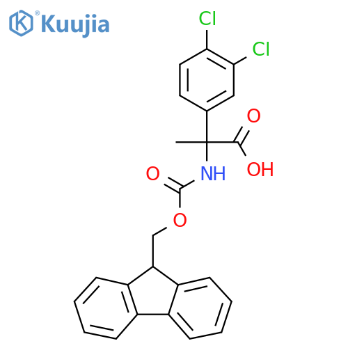 2-(3,4-dichlorophenyl)-2-({[(9H-fluoren-9-yl)methoxy]carbonyl}amino)propanoic acid structure