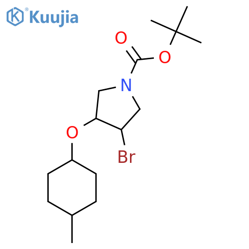 tert-butyl 3-bromo-4-(4-methylcyclohexyl)oxypyrrolidine-1-carboxylate structure