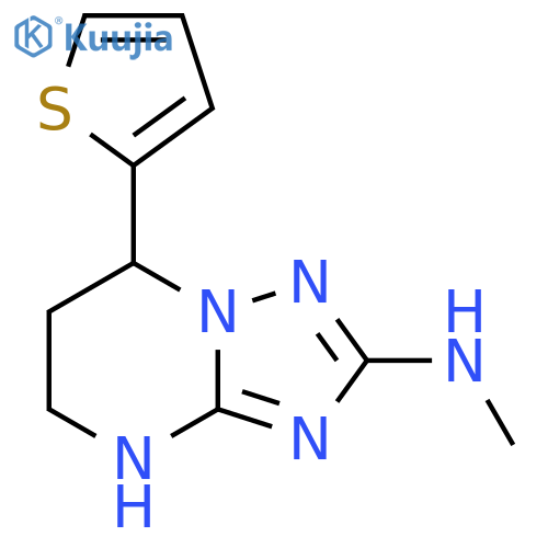N-methyl-7-(thiophen-2-yl)-4H,5H,6H,7H-1,2,4triazolo1,5-apyrimidin-2-amine structure