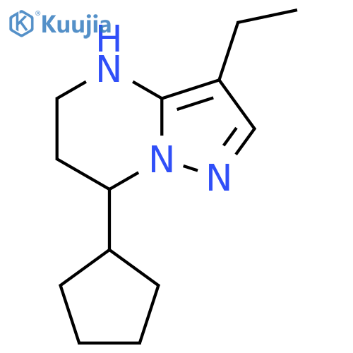 7-cyclopentyl-3-ethyl-4H,5H,6H,7H-pyrazolo1,5-apyrimidine structure