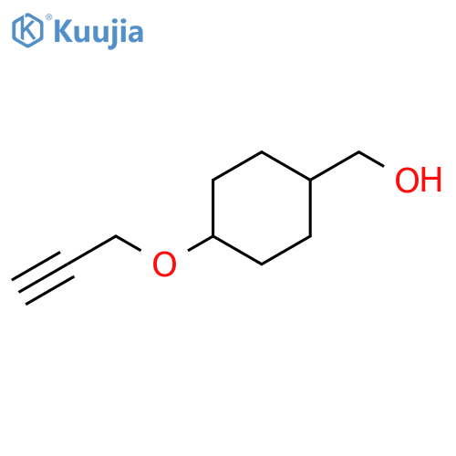 4-(prop-2-yn-1-yloxy)cyclohexylmethanol structure