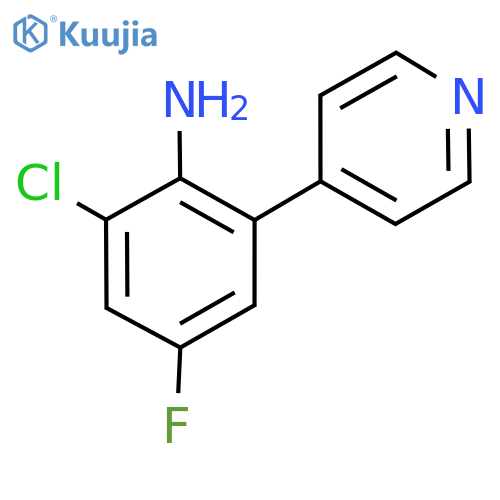 2-Chloro-4-fluoro-6-(pyridin-4-yl)aniline structure