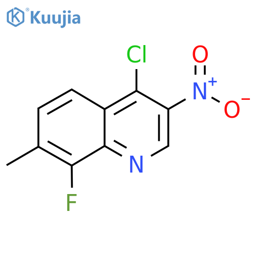 4-Chloro-8-fluoro-7-methyl-3-nitroquinoline structure
