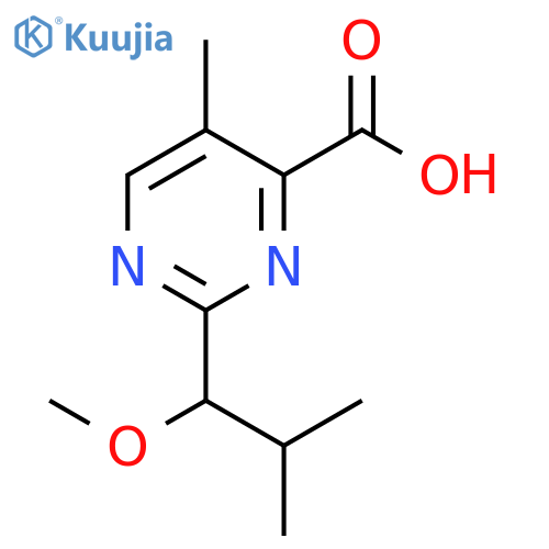4-Pyrimidinecarboxylic acid, 2-(1-methoxy-2-methylpropyl)-5-methyl- structure