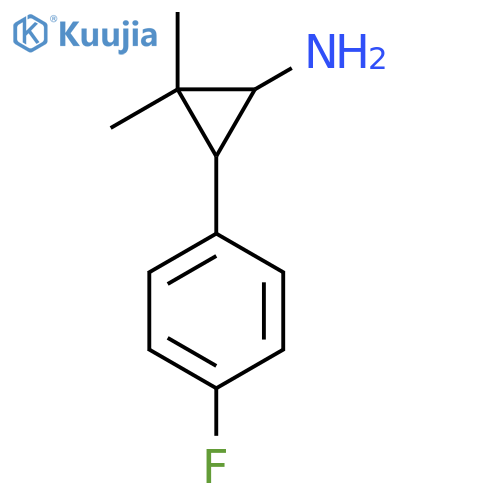 3-(4-fluorophenyl)-2,2-dimethylcyclopropan-1-amine structure