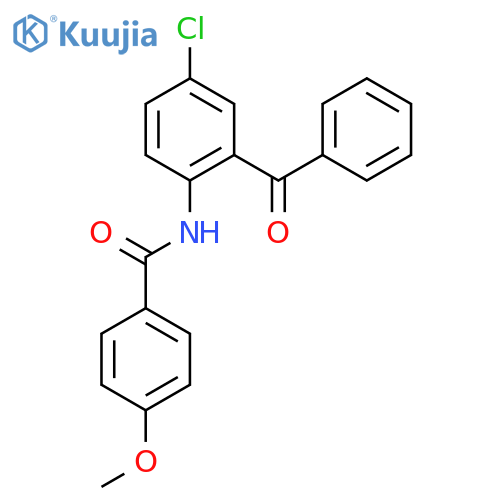 N-(2-benzoyl-4-chlorophenyl)-4-methoxybenzamide structure