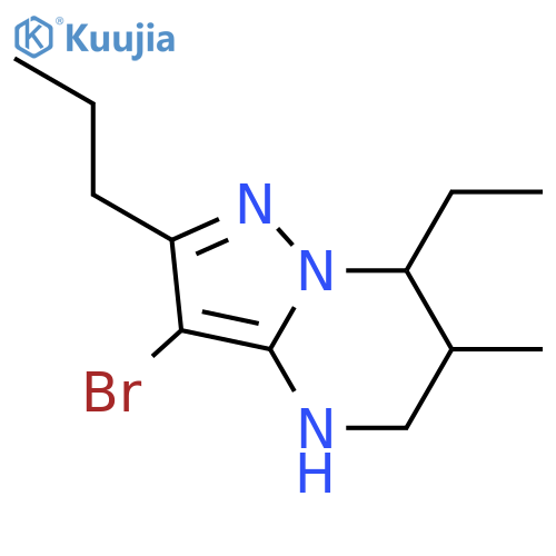 3-bromo-7-ethyl-6-methyl-2-propyl-4H,5H,6H,7H-pyrazolo1,5-apyrimidine structure