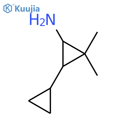 3-cyclopropyl-2,2-dimethylcyclopropan-1-amine structure