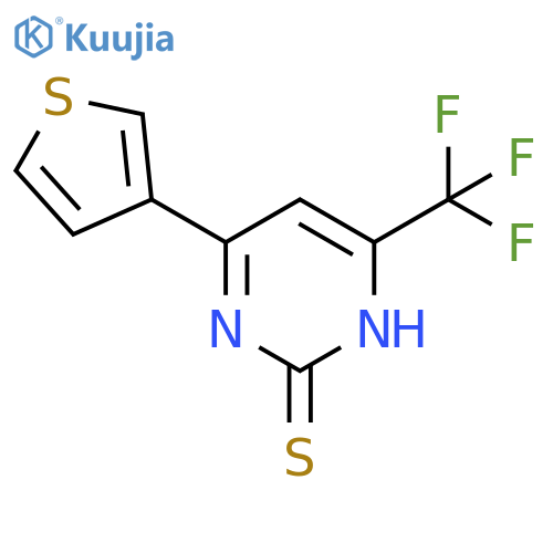 2(1H)-Pyrimidinethione, 4-(3-thienyl)-6-(trifluoromethyl)- structure
