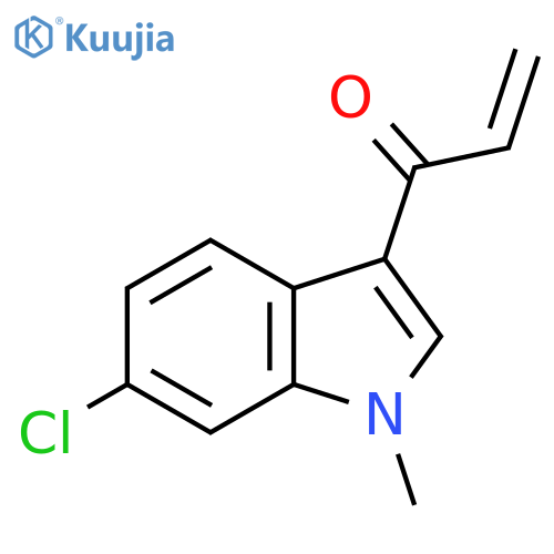1-(6-chloro-1-methyl-1H-indol-3-yl)prop-2-en-1-one structure