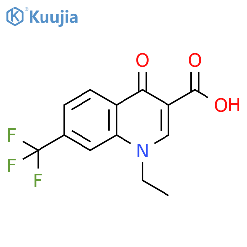 1-Ethyl-4-oxo-7-trifluoromethyl-1,4-dihydro-quinoline-3-carboxylic acid structure