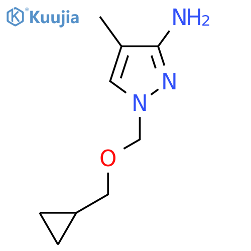 1-(cyclopropylmethoxy)methyl-4-methyl-1H-pyrazol-3-amine structure